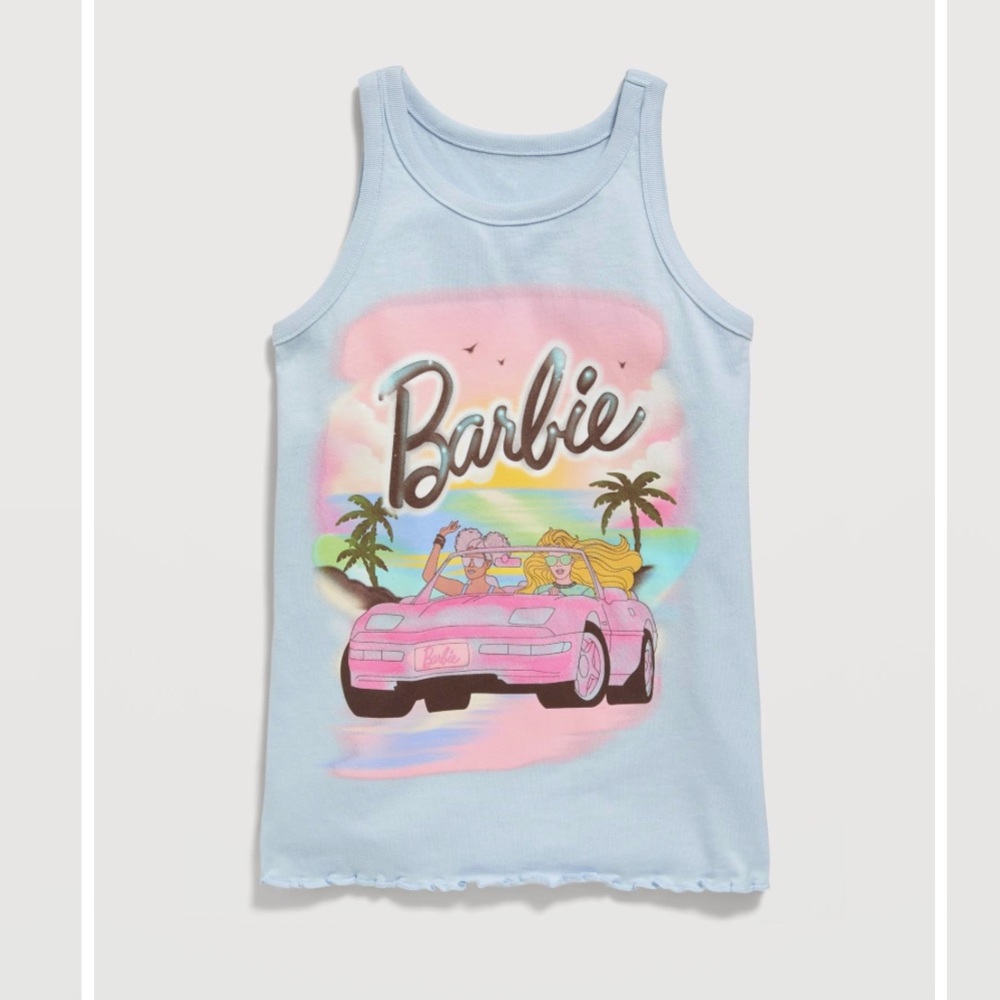 Old Navy NWT Light Blue Barbie Tank Top Girls Size Large (10/12)